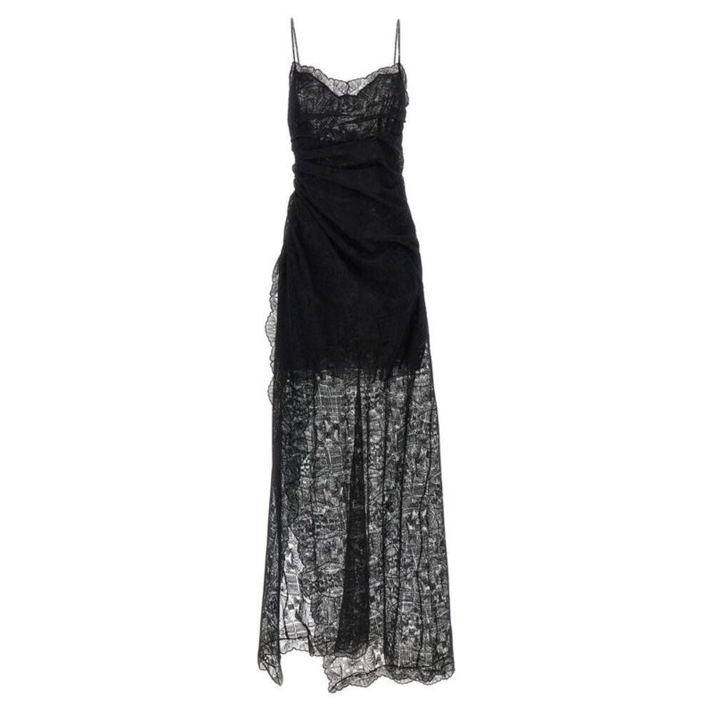 Ermanno Scervino Black Polyester Long Women's Dress